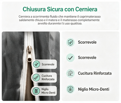 Coprimaterasso con Cerniera e Tessuto Traspirante