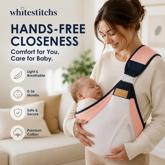 Fascia Porta-Bambino 🎒🌬️⚖️ Leggera e traspirante, distribuisce uniformemente il peso del bambino, con fibbia facile da usare per indossarla velocemente e mantenere le mani libere durante passeggiate e commissioni.