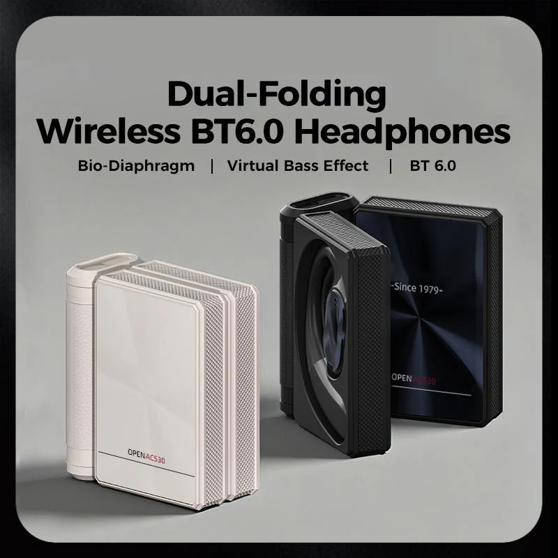Cuffie Wireless con Cancellazione del Rumore 🔋🚲🎵 Autonomia fino a 145 ore e certificazione IPX5 resistente al sudore, con Bluetooth 6.0 per ascolti continui durante allenamenti e viaggi senza ricariche frequenti.