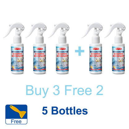 Spray sbrinante per frigorifero e congelatore 🧊🧴🛡️ Formula delicata senza corrosione, scioglie velocemente ghiaccio e brina dentro il congelatore, basta spruzzare e pulire per recuperare spazio e mantenere il frigorifero in buono stato.
