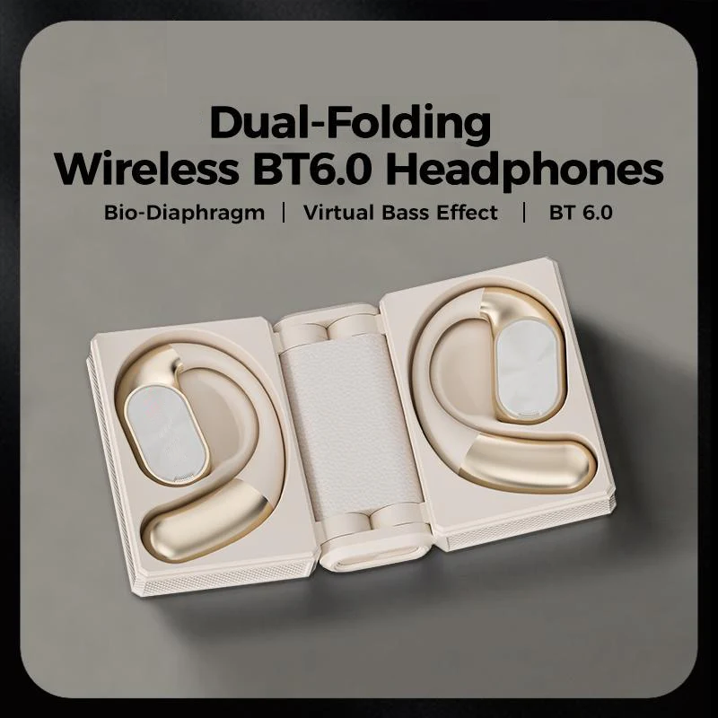 Cuffie Wireless con Cancellazione del Rumore 🔋🚲🎵 Autonomia fino a 145 ore e certificazione IPX5 resistente al sudore, con Bluetooth 6.0 per ascolti continui durante allenamenti e viaggi senza ricariche frequenti.