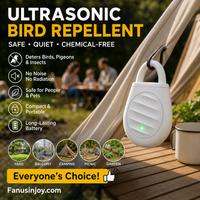 🔥REPELLENTE A ULTRASUONI PER GIARDINO 🌿🏡🔋 Modello silenzioso senza tossine, con impostazioni interne ed esterne, batteria a lunga autonomia, protegge giardino e spazio esterno della casa dai guasti causati dagli uccelli.🚫🦅