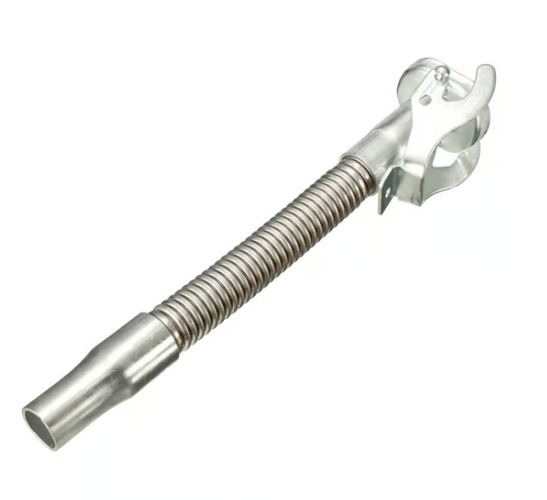 Beccuccio flessibile in acciaio inox per taniche di carburante ⛽️🛡️🚰 Acciaio anticorrosivo, filtro integrato, beccuccio piegabile: travaso preciso senza schizzi per operazioni pulite in qualsiasi contesto.