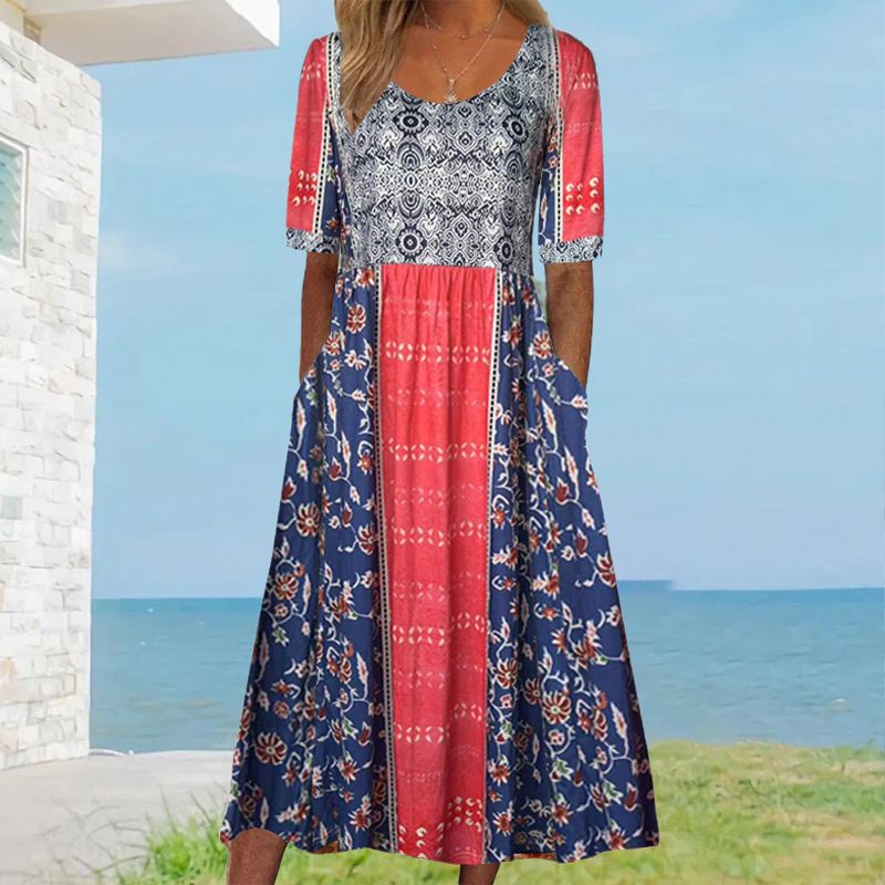 👗Abito elegante da donna con stampa bohémien