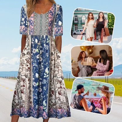 👗Abito elegante da donna con stampa bohémien