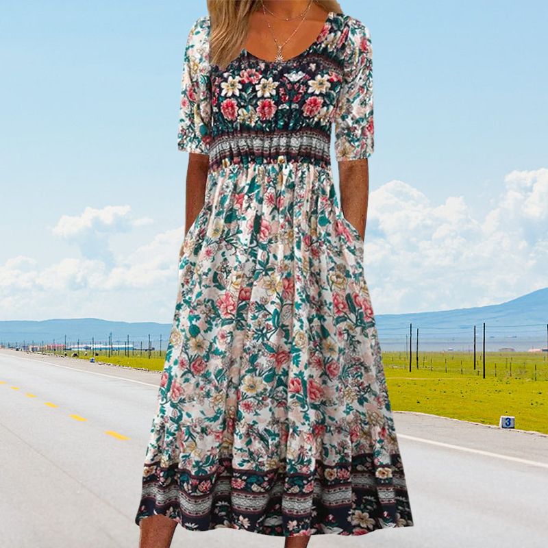 👗Abito elegante da donna con stampa bohémien