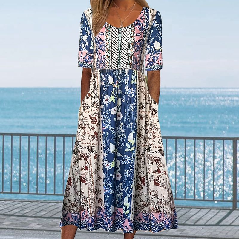 👗Abito elegante da donna con stampa bohémien