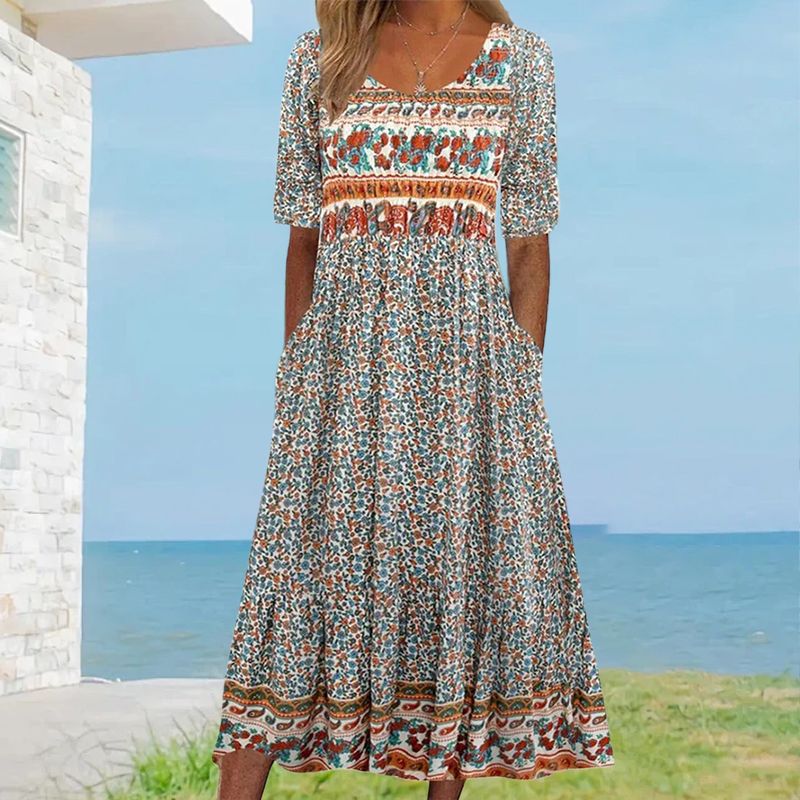 👗Abito elegante da donna con stampa bohémien