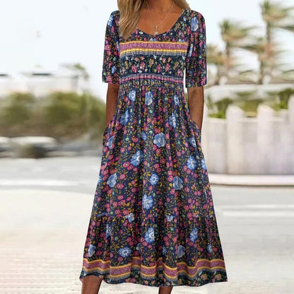 👗Abito elegante da donna con stampa bohémien
