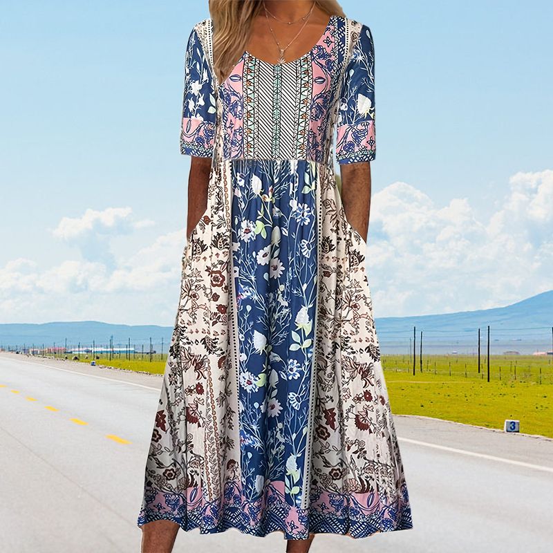 👗Abito elegante da donna con stampa bohémien