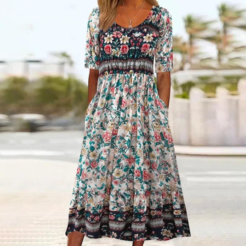 👗Abito elegante da donna con stampa bohémien