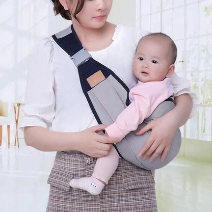 Fascia Porta-Bambino 🎒🌬️⚖️ Leggera e traspirante, distribuisce uniformemente il peso del bambino, con fibbia facile da usare per indossarla velocemente e mantenere le mani libere durante passeggiate e commissioni.