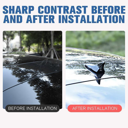 🦈 Luce LED Solare a Pinna di Squalo per Auto 🚗 | Sensore Vibrazione e 8 LED Lampeggianti a 4 Colori 💡 | Ricarica Solare Anticollisione, Fissaggio Adesivo senza Cavi ⚡