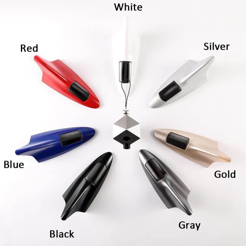 🦈 Luce LED Solare a Pinna di Squalo per Auto 🚗 | Sensore Vibrazione e 8 LED Lampeggianti a 4 Colori 💡 | Ricarica Solare Anticollisione, Fissaggio Adesivo senza Cavi ⚡
