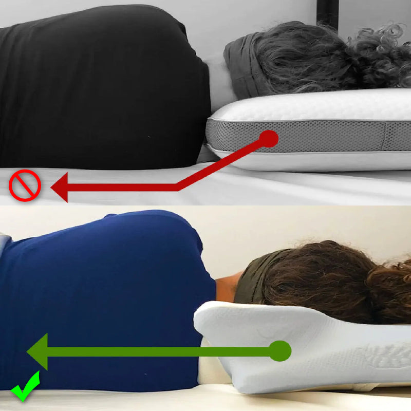 Cuscino Cervicale a Forma di Corno di Mucca in Memory Foam Traspirante