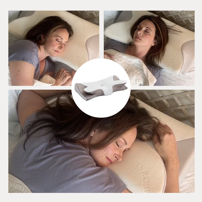 Cuscino Cervicale a Forma di Corno di Mucca in Memory Foam Traspirante