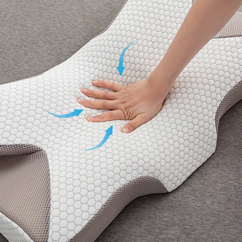 Cuscino Cervicale a Forma di Corno di Mucca in Memory Foam Traspirante