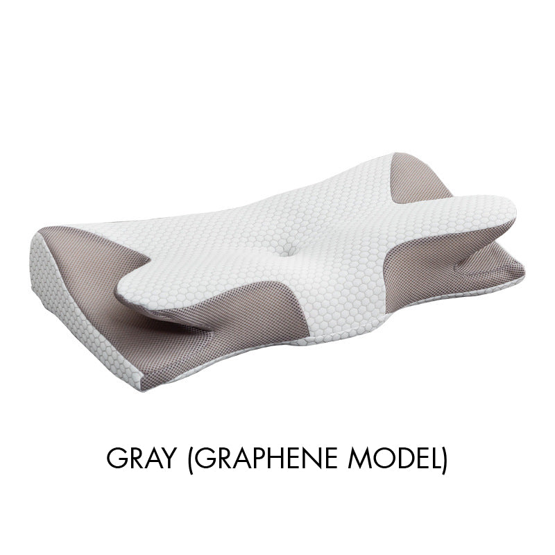 Cuscino Cervicale a Forma di Corno di Mucca in Memory Foam Traspirante
