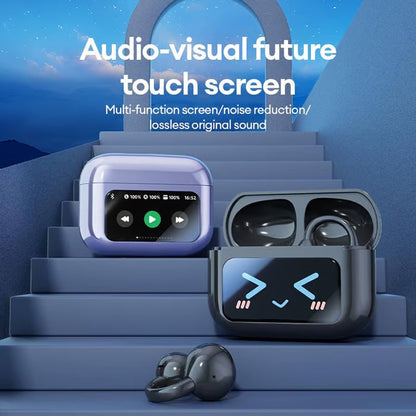 🎧 60% DI SCONTO! 🌐 Auricolari Clip-on Bluetooth V6.0 con Schermo a Colori – Traduzione 134 Lingue, Impermeabili & 40h Autonomia 💧
