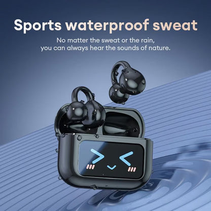🎧 60% DI SCONTO! 🌐 Auricolari Clip-on Bluetooth V6.0 con Schermo a Colori – Traduzione 134 Lingue, Impermeabili & 40h Autonomia 💧