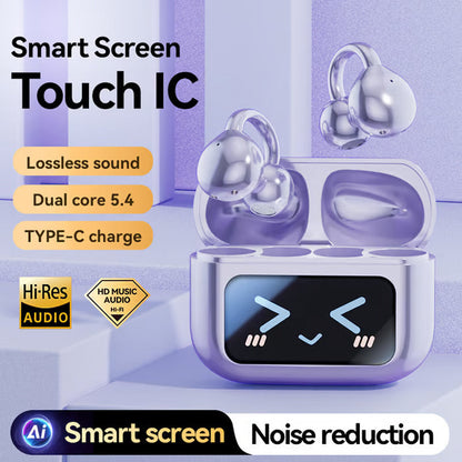 🎧 60% DI SCONTO! 🌐 Auricolari Clip-on Bluetooth V6.0 con Schermo a Colori – Traduzione 134 Lingue, Impermeabili & 40h Autonomia 💧