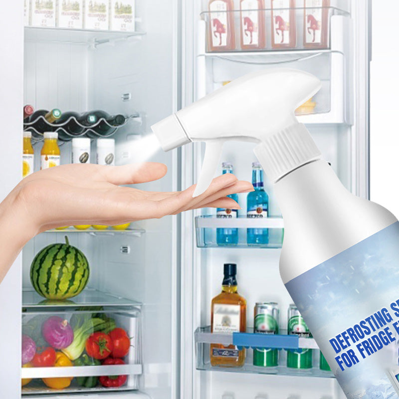 Spray sbrinante per frigorifero e congelatore 🧊🧴🛡️ Formula delicata senza corrosione, scioglie velocemente ghiaccio e brina dentro il congelatore, basta spruzzare e pulire per recuperare spazio e mantenere il frigorifero in buono stato.