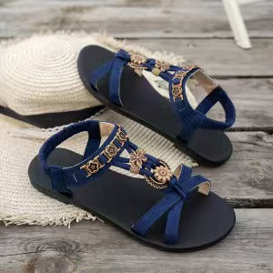 👡✨Sandali piatti da donna con punta arrotondata e traspiranti
