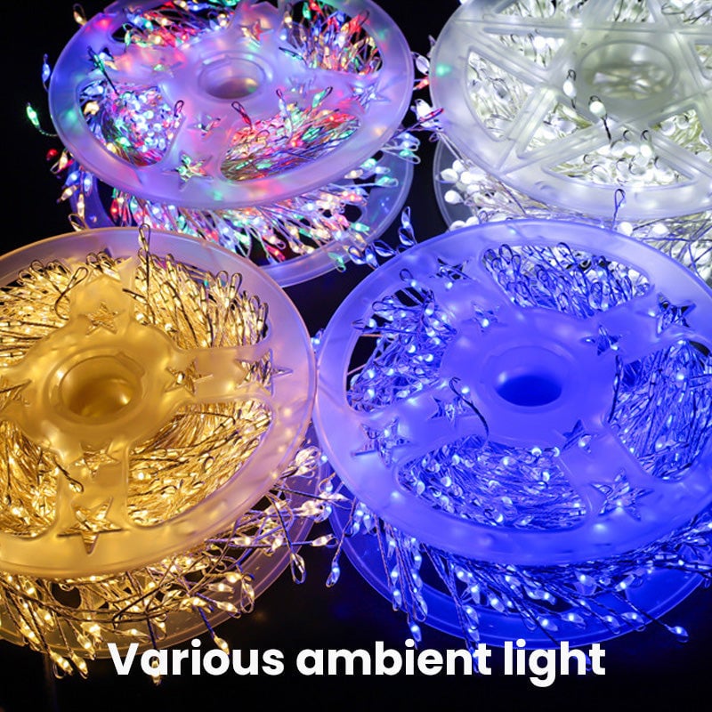 Luce decorativa LED USB in filo di rame 🎄💐🔋 Il filo di rame flessibile si piega in ogni forma, otto effetti luminosi, basso consumo, installabile ovunque per creare ambienti con atmosfera cinematografica nelle serate tranquille.