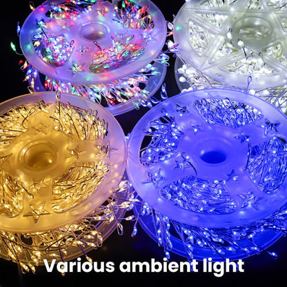 Luce decorativa LED USB in filo di rame 🎄💐🔋 Il filo di rame flessibile si piega in ogni forma, otto effetti luminosi, basso consumo, installabile ovunque per creare ambienti con atmosfera cinematografica nelle serate tranquille.