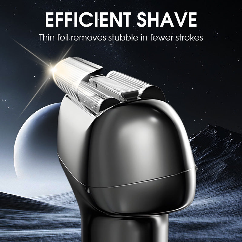 🔥✨ Rasoio Elettrico a Lamina Ricaricabile per Uomo 🪒💪 - 3 Testine | IPX6 Impermeabile | Silenzioso | Ricarica USB-C | 50% DI SCONTO