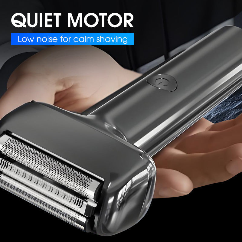 🔥✨ Rasoio Elettrico a Lamina Ricaricabile per Uomo 🪒💪 - 3 Testine | IPX6 Impermeabile | Silenzioso | Ricarica USB-C | 50% DI SCONTO