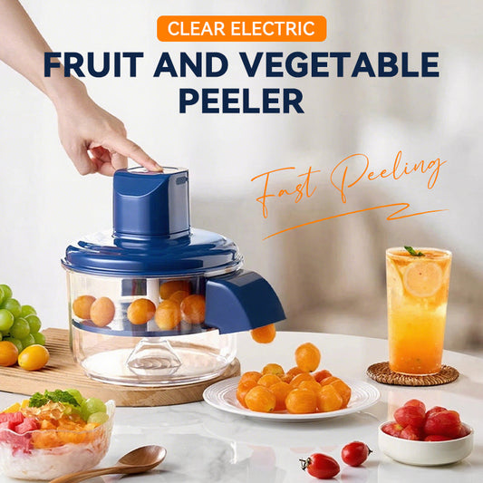 🎄✨SCONTO DEL 60%! 🍇🧄 Pelapatate elettrico trasparente per frutta e verdura: veloce, facile ed efficiente. Perfetto per le faccende quotidiane in cucina!