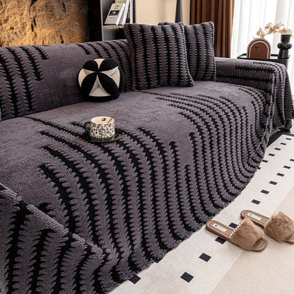 Copridivano in Peluche 🛋️✨🧺 Morbido peluche al tatto, con fondo antiscivolo e lavabile in lavatrice, protegge il divano da macchie e usura e conserva un ambiente di relax confortevole ogni giorno.