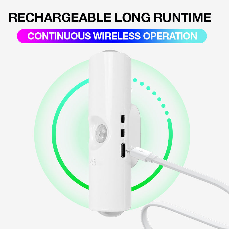 Luce Atmosferica RGB Intelligente Magnetica 🎨🚶🔋 , si installa senza fori e si riposiziona facilmente, con sensore di movimento, permette di modificare l’illuminazione decorativa per adattare lo spazio al proprio gusto.