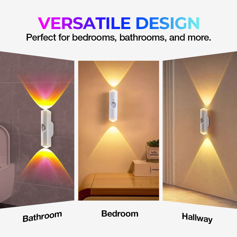 Luce Atmosferica RGB Intelligente Magnetica 🎨🚶🔋 , si installa senza fori e si riposiziona facilmente, con sensore di movimento, permette di modificare l’illuminazione decorativa per adattare lo spazio al proprio gusto.
