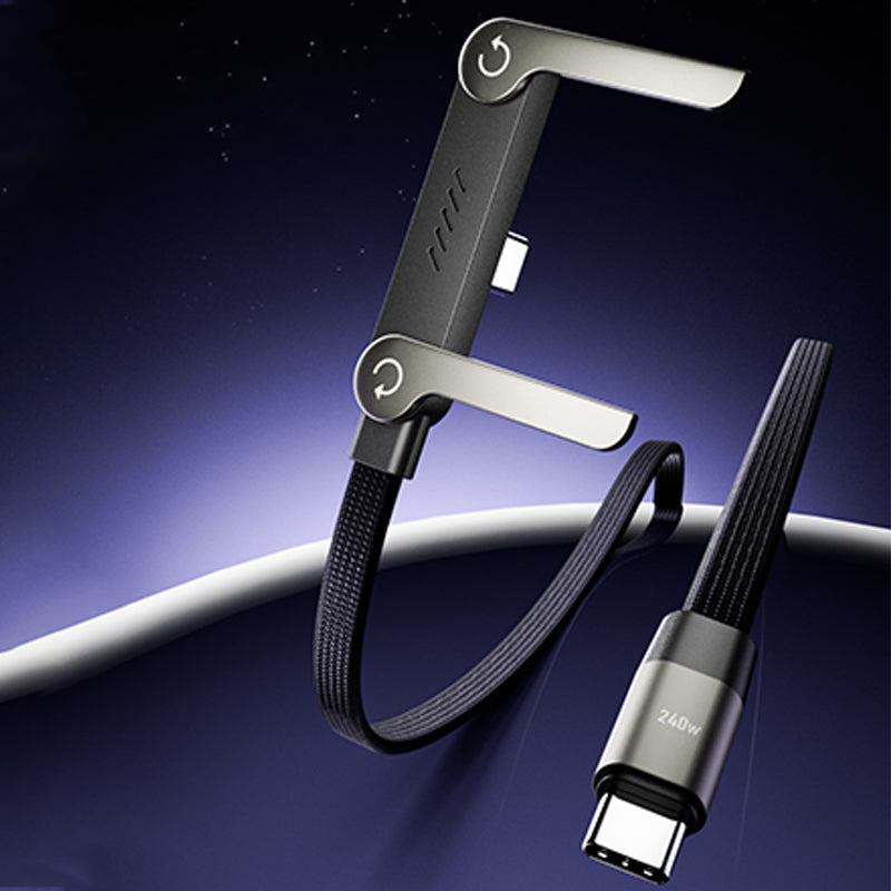 Cavo dati pieghevole di carica rapida da 240w, adatto per Apple iPhone 15-17 Pro Max, Samsung, Huawei, Xiaomi