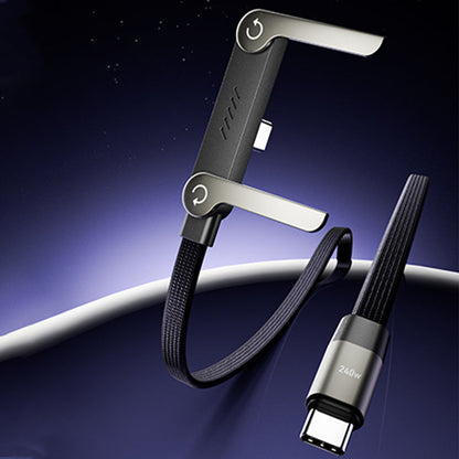 Cavo dati pieghevole di carica rapida da 240w, adatto per Apple iPhone 15-17 Pro Max, Samsung, Huawei, Xiaomi