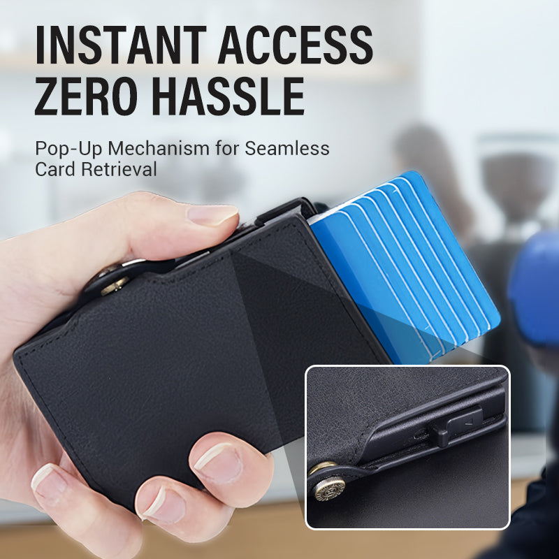 💳 50% DI SCONTO! 🎉 Porta Carte Pop-Up – Tecnologia Anti-Smagnetizzazione, Blocco RFID & Design Compatto 📦