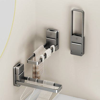 🛁🧺 Portasciugamani pieghevole con ventosa｜Senza fori, ventosa forte, design pieghevole salvaspazio, resistente alla ruggine, adatto per bagno e cucina✨