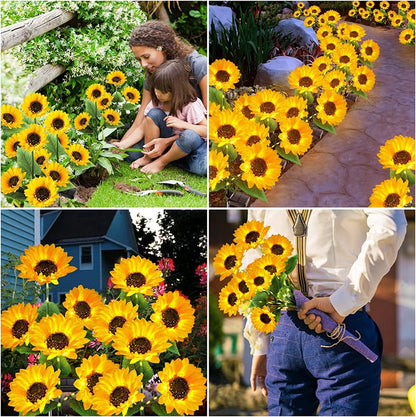 🌻SCONTO 50% ORA! Luci Solari a Girasole per Giardino – Fiore Solare Realistico IP65 Resistente alle Intemperie, Lampada Decorativa da Esterno per Cortile, Vialetto, Patio e Decorazione Giardino