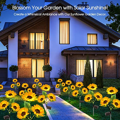 🌻SCONTO 50% ORA! Luci Solari a Girasole per Giardino – Fiore Solare Realistico IP65 Resistente alle Intemperie, Lampada Decorativa da Esterno per Cortile, Vialetto, Patio e Decorazione Giardino