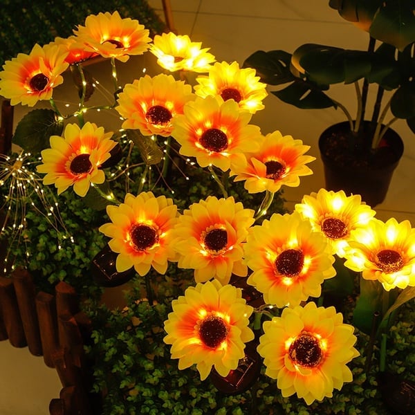 🌻SCONTO 50% ORA! Luci Solari a Girasole per Giardino – Fiore Solare Realistico IP65 Resistente alle Intemperie, Lampada Decorativa da Esterno per Cortile, Vialetto, Patio e Decorazione Giardino