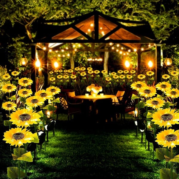 🌻SCONTO 50% ORA! Luci Solari a Girasole per Giardino – Fiore Solare Realistico IP65 Resistente alle Intemperie, Lampada Decorativa da Esterno per Cortile, Vialetto, Patio e Decorazione Giardino