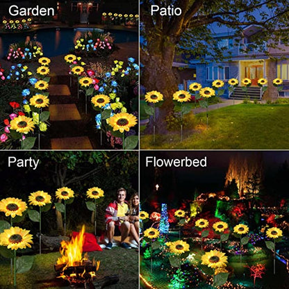 🌻SCONTO 50% ORA! Luci Solari a Girasole per Giardino – Fiore Solare Realistico IP65 Resistente alle Intemperie, Lampada Decorativa da Esterno per Cortile, Vialetto, Patio e Decorazione Giardino