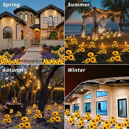 🌻SCONTO 50% ORA! Luci Solari a Girasole per Giardino – Fiore Solare Realistico IP65 Resistente alle Intemperie, Lampada Decorativa da Esterno per Cortile, Vialetto, Patio e Decorazione Giardino