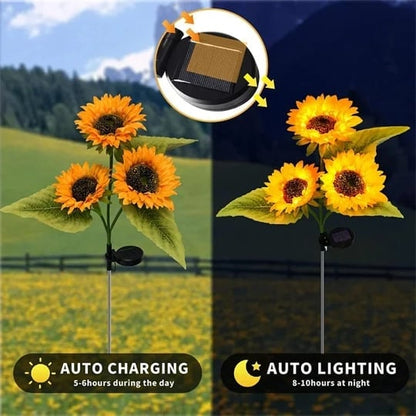 🌻SCONTO 50% ORA! Luci Solari a Girasole per Giardino – Fiore Solare Realistico IP65 Resistente alle Intemperie, Lampada Decorativa da Esterno per Cortile, Vialetto, Patio e Decorazione Giardino