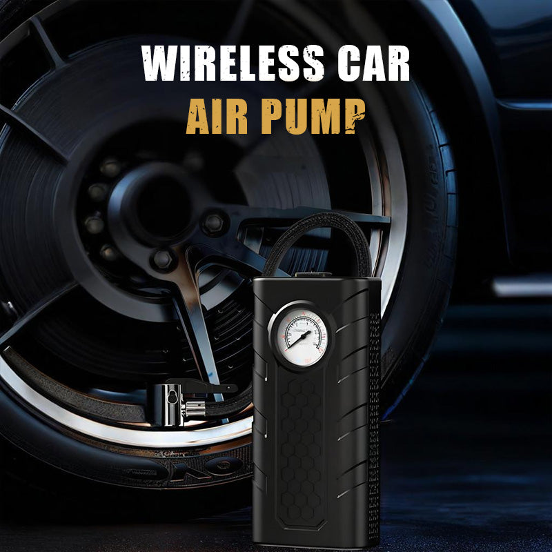 🚗✨Gonfiatore Pneumatici Wireless 💨🔋📏 Flusso d’aria 35 L/min, ricarica USB, manometro meccanico, consente di controllare e regolare facilmente la pressione degli pneumatici per una guida sicura.