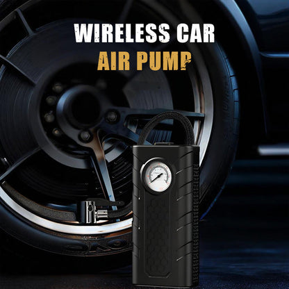 🚗✨Gonfiatore Pneumatici Wireless 💨🔋📏 Flusso d’aria 35 L/min, ricarica USB, manometro meccanico, consente di controllare e regolare facilmente la pressione degli pneumatici per una guida sicura.
