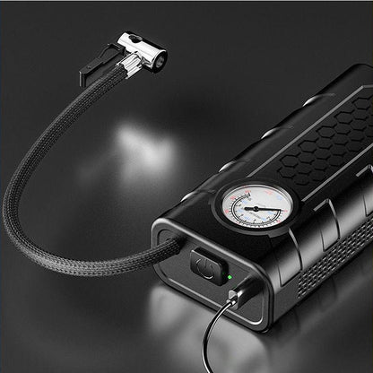 🚗✨Gonfiatore Pneumatici Wireless 💨🔋📏 Flusso d’aria 35 L/min, ricarica USB, manometro meccanico, consente di controllare e regolare facilmente la pressione degli pneumatici per una guida sicura.