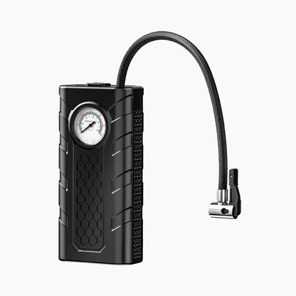 🚗✨Gonfiatore Pneumatici Wireless 💨🔋📏 Flusso d’aria 35 L/min, ricarica USB, manometro meccanico, consente di controllare e regolare facilmente la pressione degli pneumatici per una guida sicura.